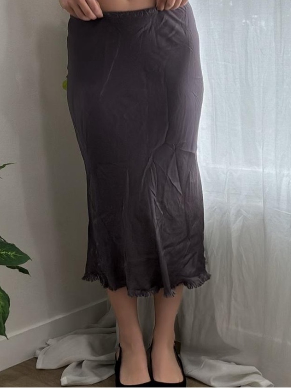 Silky Midi Skirt